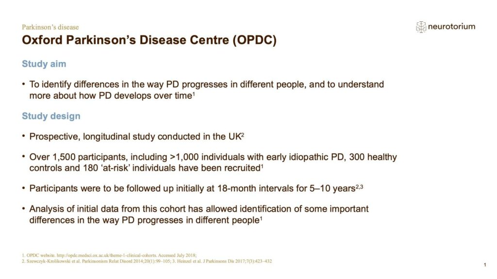 Oxford Parkinson’s Disease Centre (OPDC)